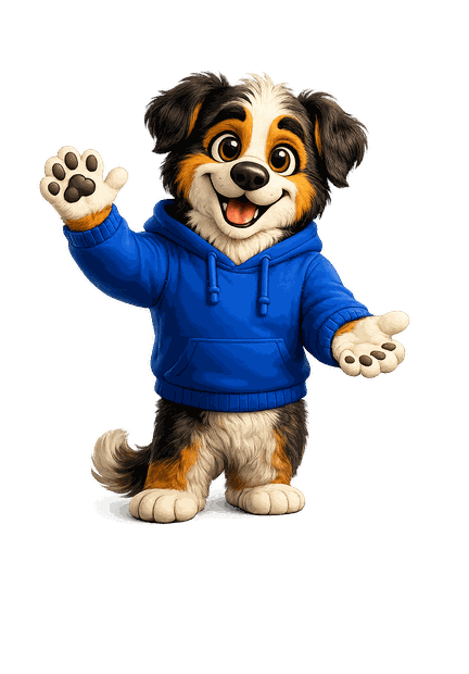 Shep, your Card Shepherd assistant, waving hello
